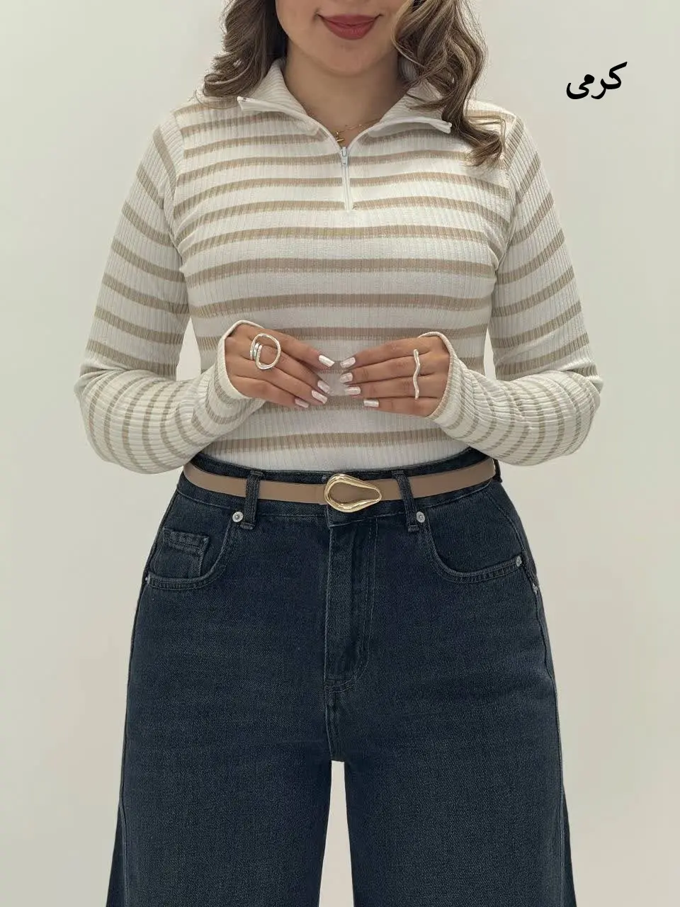 3684-بلوز نیم زیپ کد 110196